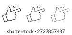 Finger snapping icon vector Logo Design Template. Editable Stroke graphics.