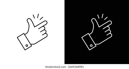 Finger snapping icon vector sign symbol