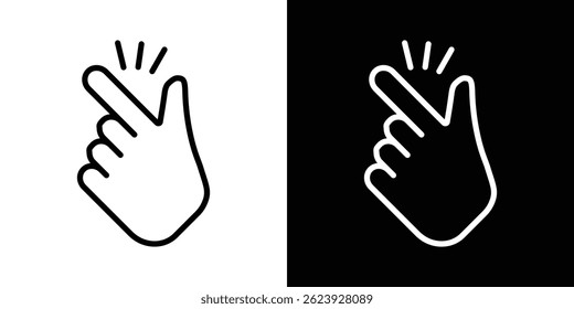 Finger snapping icon vector for web and mobile app. Symbol isolated.