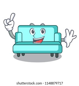 Finger sofa mascot cartoon style