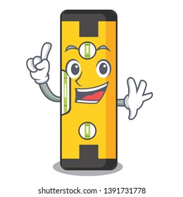 Finger spirit level in a cartoon bag