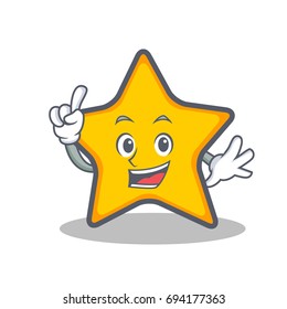 Finger star character cartoon style