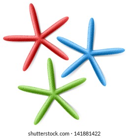 Finger Starfish. Vector.