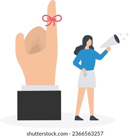 Finger string reminder, Don't forget to remember, Assistance or secretary to remind important events, Assistance tie red string on boss finger, Use megaphone to remind him

