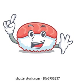 Finger sushi salmon mascot cartoon
