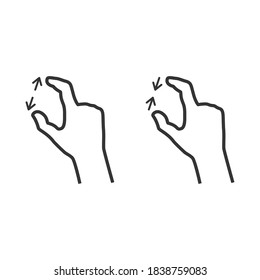 Finger swipe icon illustration isolated vector sign symbol. Vector Illustration.