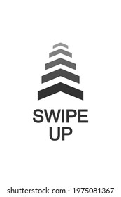 Finger swipe up icon illustration isolated on white background. Vector illustration.