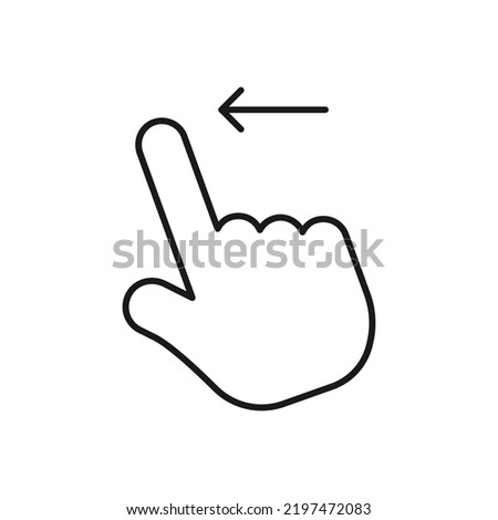 Finger swipe icon illustration vector symbol. color editable