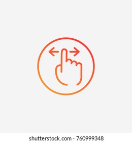 Finger Swipe Icon.gradient Illustration Isolated Vector Sign Symbol