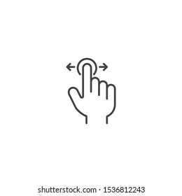 Finger Swipe Left And Right. Vector Icon Template