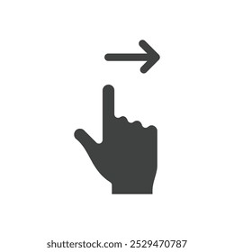 Fingerabdruck nach rechts Symbol einfaches Vektorsymbol