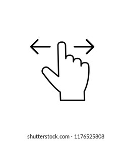 Finger swipe. Touch operation concept icon vector illustration isolated on white background