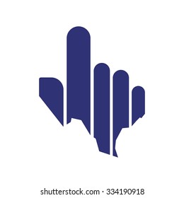 finger symbol form a texas map