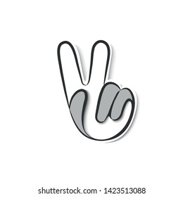 Finger Symbol Icon 2 Two