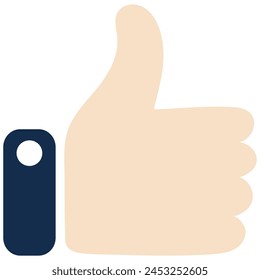 Finger up symbol, thumb up icon vector illustration isolated on white background.