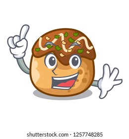 Finger takoyaki shape in balls a cartoon