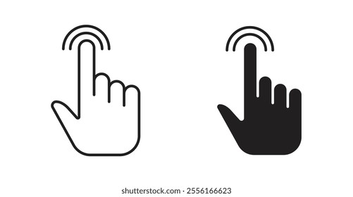 finger tap Filled flat icons set for apps and web ui designs.