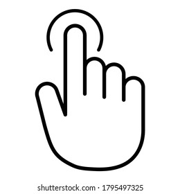 Fingerspitzenfahne, flaches Symbol einzeln auf weißem Hintergrund