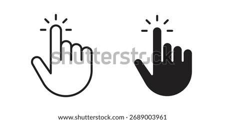 finger tap icon flat black and white logo
