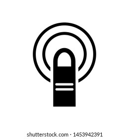 Finger Tap Icon. Gesture Vevtor Illustration As A Simple Vector Sign & Trendy Symbol in Glyph Style for Design and Websites, Presentation or Mobile Apps.