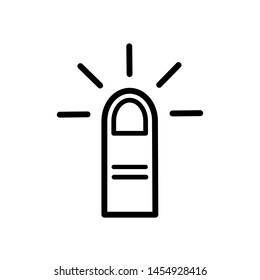 Finger Tap Icon. Hand Gesture Vector Illustration As A Simple Vector Sign & Trendy Symbol in Line Art Style for Design and Websites, Presentation or Mobile Apps,