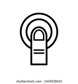 Finger Tap Icon. Hand Gesture Vector Illustration As A Simple Vector Sign & Trendy Symbol in Line Art Style for Design and Websites, Presentation or Mobile Apps,
