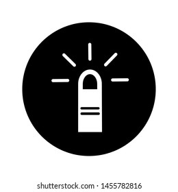 Finger Tap Icon. Hand Gesture Vector Illustration As A Simple Vector Sign & Trendy Symbol in Glyph Style for Design and Websites, Presentation or Mobile Apps.