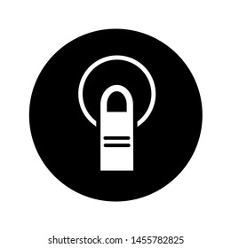 Finger Tap Icon. Hand Gesture Vector Illustration As A Simple Vector Sign & Trendy Symbol in Glyph Style for Design and Websites, Presentation or Mobile Apps.