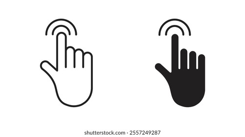 finger tap Icon set. vector illustration set