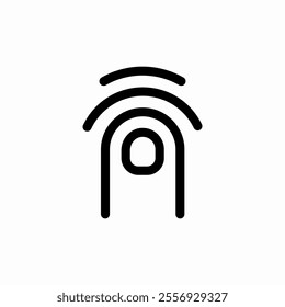 finger tap icon sign vector