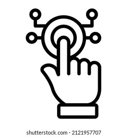 finger tap Icon. User interface Vector Illustration, As a Simple Vector Sign and Trendy Symbol in Line Art Style, for Design and Websites, or Mobile Apps,