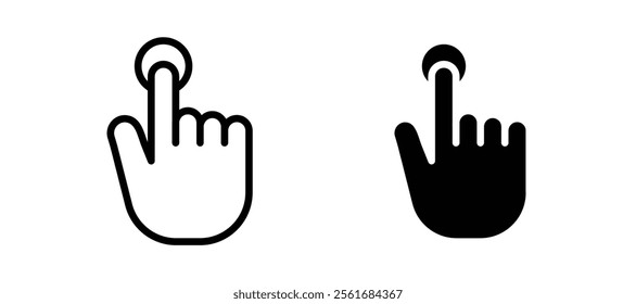 finger tap icons for web ui designs