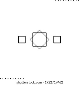 Fingertätowierung, Ringverzierung, Vektorsymbol in der Umrisslinie