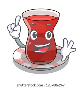 Finger tea turkish on the with mascot
