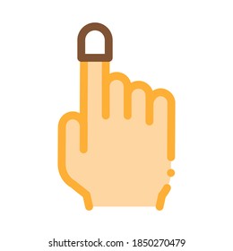 Vector De Icono Del Dedo De Mímica. Signo de delimitación del delator. Ilustración de símbolo de contorno aislado