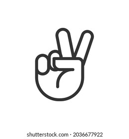 Finger thin line icon. Symbol in trendy outline style. Premium design for web and apps. Perfect for UI. 