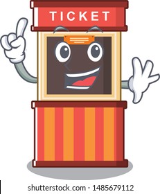 Finger ticket booth in the character door