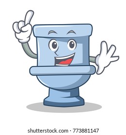 Finger Toilet Character Cartoon Style