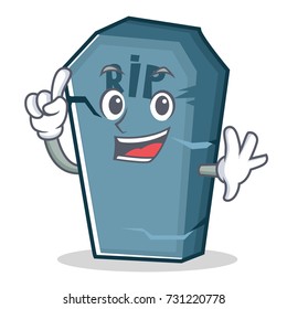 Finger tombstone character cartoon object