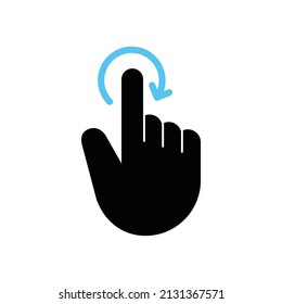 Finger touch and click on refresh icon, Vector, Illustration.