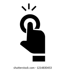 Finger touch cursor icon. Simple illustration of finger touch cursor vector icon for web design isolated on white background