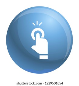 Finger touch cursor icon. Simple illustration of finger touch cursor vector icon for web design isolated on white background