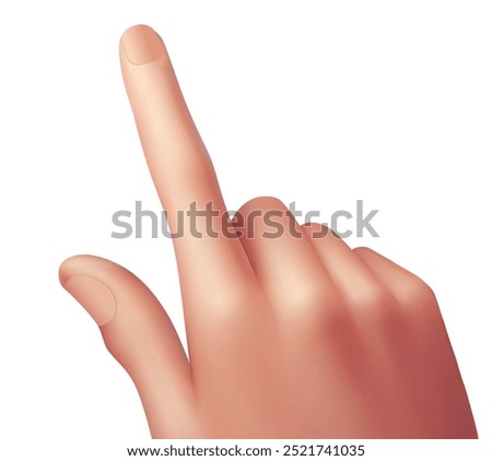 finger touch gesture male hand on white color background.of skin hand man touch gesture for web, banner,