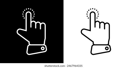 Finger touch icon. Black icon. Click. Finger. Finger Gesture
