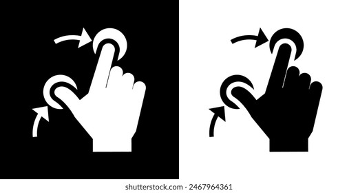 Finger touch icon. Black icon. Click. Finger. Finger Gesture
