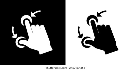 Finger touch icon. Black icon. Click. Finger. Finger Gesture
