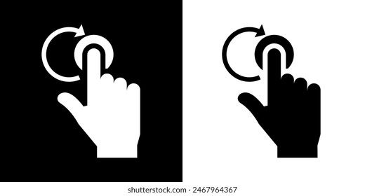 Finger touch icon. Black icon. Click. Finger. Finger Gesture
