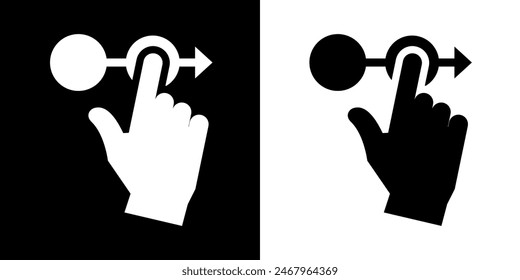 Finger touch icon. Black icon. Click. Finger. Finger Gesture
