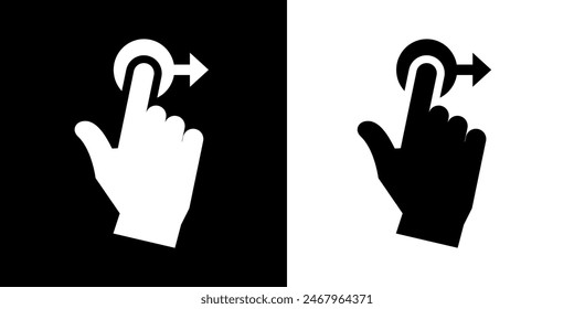 Finger touch icon. Black icon. Click. Finger. Finger Gesture
