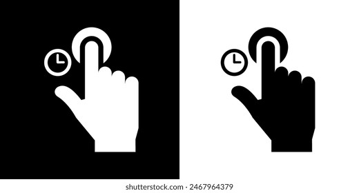 Finger touch icon. Black icon. Click. Finger. Finger Gesture
